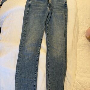 Women’s Mother jeans - The Rascal Ankle Fray in Bonfire Lightning